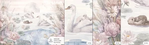 MALUMI SWAN LAKE PASTEL - PRÓBKA TAPETY 