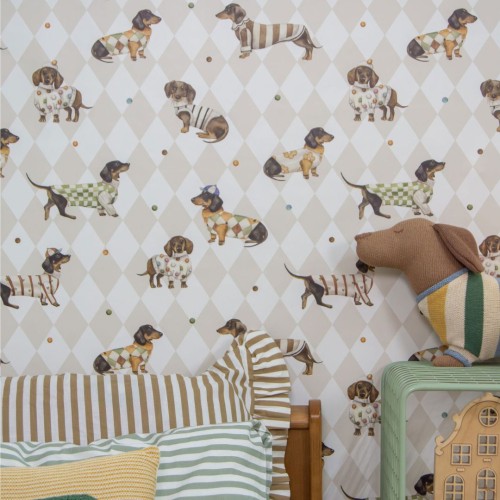 tapeta jamniczki romby do pokoju dziecka(4).jpg