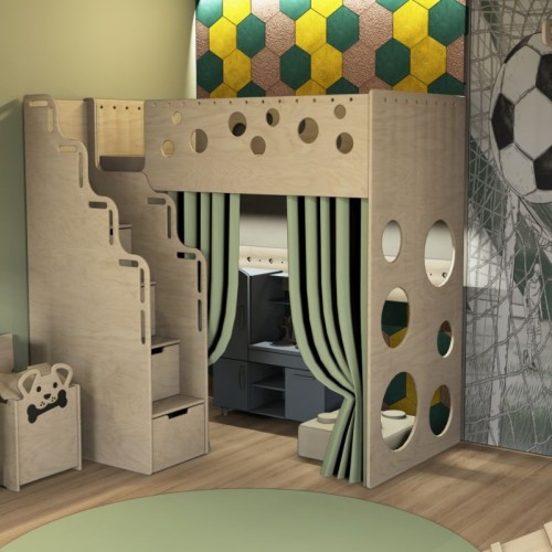 Łóżko na antresoli bubble schody z przodu bubble (4).jpg