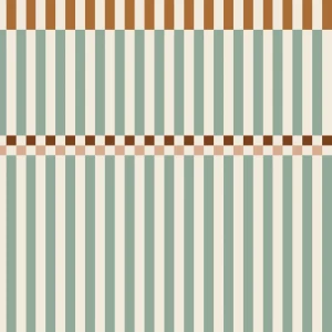 DEKORNIK - TAPETA STRIPES HAPPY GREEN AND CHERRY