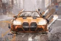 tapeta dla chłopca fast car orange.webp