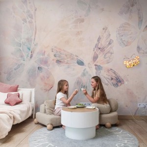MALUMI - TAPETA DLA DZIEWCZYNKI MARIPOSA RAINBOW