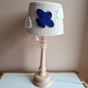 MARMYS FELT STUDIO - LAMPKA NOCNA SAMOLOT NIEBIESKI Z CHMURKAMI