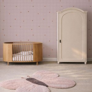 DEKORILLO - TAPETA W KRATKĘ I SERCA WRZOSOWA