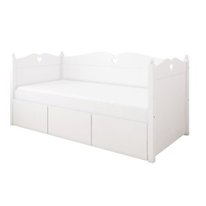 ŁÓŻKO SOFA BELLA Z SERDUSZKAMI I TRZEMA SZUFLADAMI 