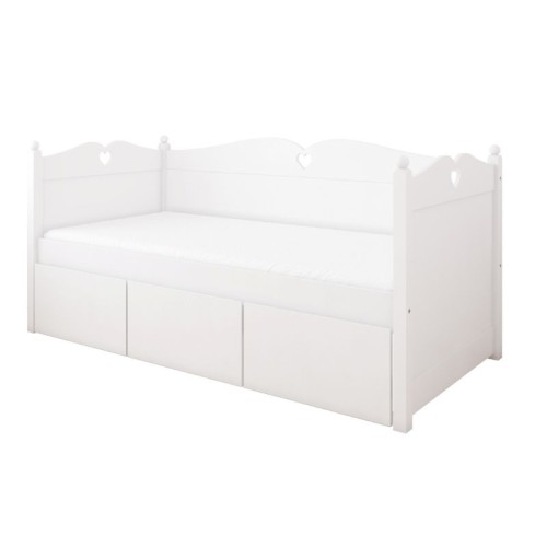 meble dla dziewczynki z serduszkiem bella łóżko