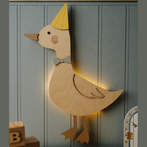 DREWNIAKOWA - LAMPKA DREWNIANA DLA DZIECI GĄSKA