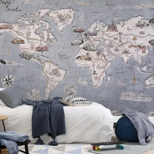 MALUMI - TAPETA DLA DZIECKA TRIP MAP JEANS