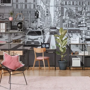 MALUMI - TAPETA DLA CHŁOPCA NEW YORK BLACK&WHITE