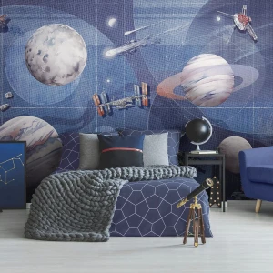 MALUMI - TAPETA DLA DZIECKA GALAKTYKA SPACE ZONE DEEP BLUE
