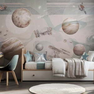 MALUMI - TAPETA DLA DZIECKA GALAKTYKA SPACE ZONE MINT