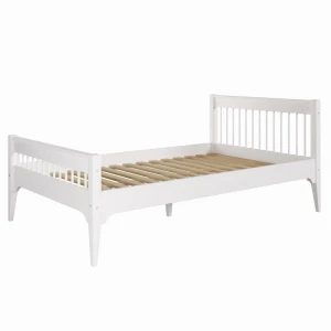 INMONDO - DREWNIANE ŁÓŻKO CARMELA 120x200 cm BIAŁE