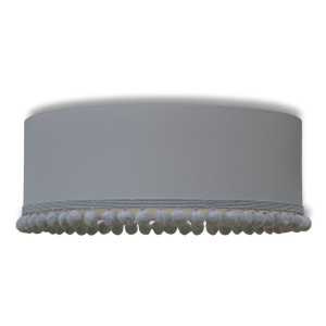 YOUNGDECO - PLAFON PASTELOWA SZAROŚĆ Z POMPONIKAMI