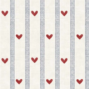 DEKORNIK - TAPETA HEARTS AND STRIPES