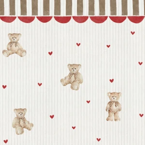 DEKORNIK - TAPETA TEDDY BEARS WITH ORNAMENT