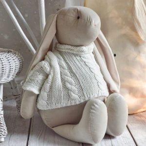 QACTUS - MASKOTKA BEŻOWY KRÓLIK XXL