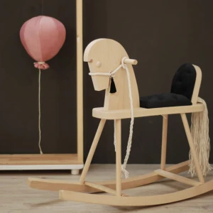 QACTUS - DREWNIANY KONIK NA BIEGUNACH NATURALNY