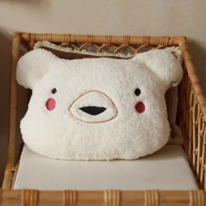 MALOMI KIDS - PODUSZKA DEKORACYJNA MIŚ ECRU