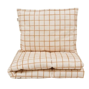 MALOMI KIDS - POŚCIEL BAWEŁNIANA Z WYPEŁNIENIEM CAMEL CHECK
