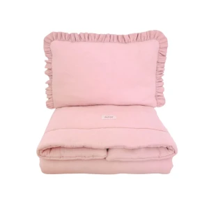MALOMI KIDS - POŚCIEL DZIECIĘCA MUŚLINOWA Z WYPEŁNIENIEM PINK