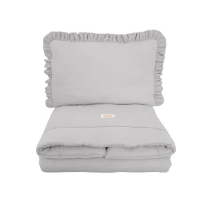 MALOMI KIDS - POŚCIEL DZIECIĘCA MUŚLINOWA Z WYPEŁNIENIEM GREY