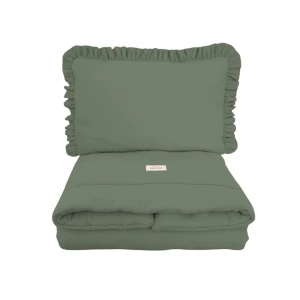MALOMI KIDS - POŚCIEL DZIECIĘCA MUŚLINOWA Z WYPEŁNIENIEM FOREST GREEN