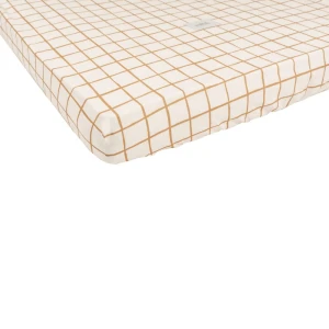 MALOMI KIDS - PRZEŚCIERADŁO BAWEŁNIANE Z GUMKĄ CAMEL CHECK