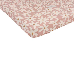 MALOMI KIDS - PRZEŚCIERADŁO BAWEŁNIANE Z GUMKĄ BLUSH DAISIES