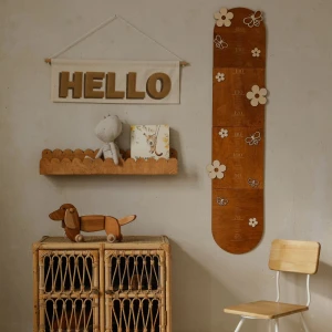 DREWNIAKOWA - DREWNIANA MIARKA WZROSTU STOKROTKI VINTAGE