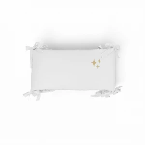 MALOMI KIDS - OCHRANIACZ DO ŁÓŻECZKA WASHED COTTON STARS ECRU