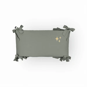 MALOMI KIDS - OCHRANIACZ DO ŁÓŻECZKA WASHED COTTON STARS FOREST GREEN