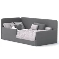 łóżko narożne dziecięce tapicerowane sofa szara