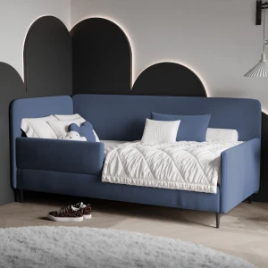 ŁÓŻKO TAPICEROWANE DLA DZIECKA MIKI Z NÓŻKAMI  