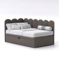 łóżko tapicerowane z dodatkowym spaniem