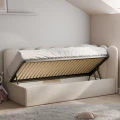 łóżko tapicerowane z podnoszona skrzynia