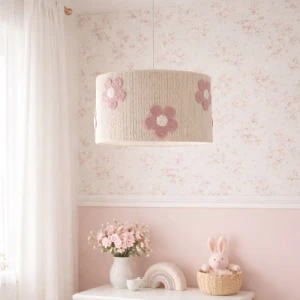 MARMYS FELT STUDIO - LAMPA SUFITOWA DLA DZIEWCZYNKI Z KWIATAMI BOUCLE