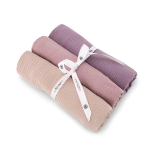 MAKASZKA - BAWEŁNIANE PIELUSZKI MUŚLINOWE SEPIA ROSE