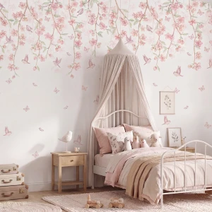 PASTELOWE LOVE - TAPETA DLA DZIEWCZYNKI SAKURA PASTELOWA