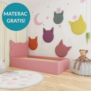 DAPPI - ŁÓŻKO TAPICEROWANE KOTEK KITTY