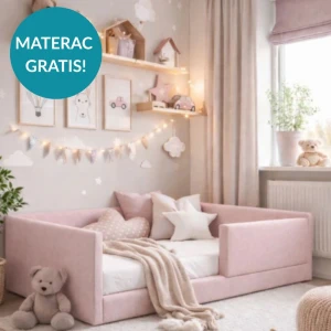 DAPPI - ŁÓŻKO TAPICEROWANE COMFY Z BARIERKĄ