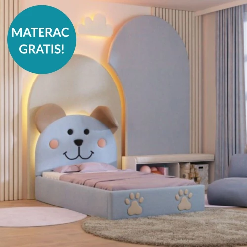łóżko tapicerowane do pokoju dziecka materac gratis(5).jpg