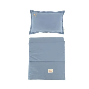 MALOMI KIDS - POŚCIEL WASHED COTTON Z WYPEŁNIENIEM STARS DENIM