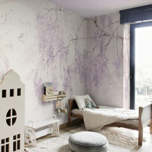 MALUMI - TAPETA DLA DZIECKA BIRDSONG LAVENDER