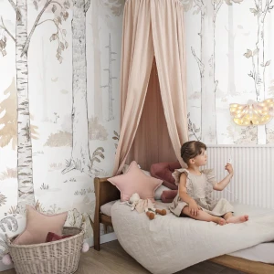 MALUMI - MURAL HELLO FOREST BEIGE TAPETA LEŚNY PEJZAŻ