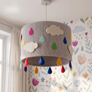 Lampa sufitowa dla dziecka Chmurka z kolorowym deszczem