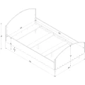 Łóżko Babushka 120x200 cm w kolorze białym – stylowy mebel do pokoju nastolatkI
