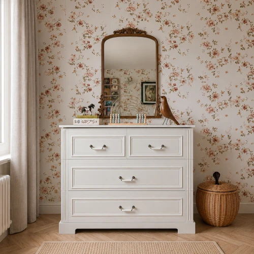 Ines elegant white komoda 4- szufladowa