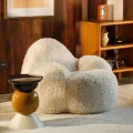 Designerski fotel Cream Momo Chair w kremowym kolorze