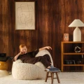 Miękki fotel młodzieżowy Cream Momo Chair