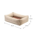 Legowisko dla psa Biscuit Pet Snuggle Bed M z puszystą tkaniną Teddy o strukturze bouclé